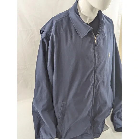 Vintage Polo Ralph Lauren Jacket Mens 2XLT XXL Tall Full ZipWindbreaker Lined